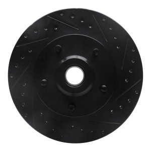 Dodge Ram 1500 Van Brake Rotor (1) - Front Right - R1 Concepts - Drilled & Slotted - Black - 2003